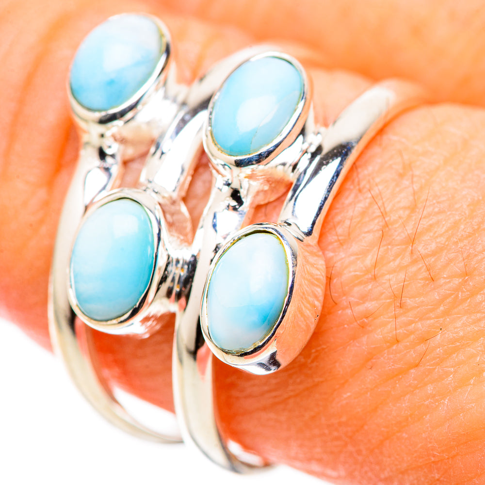 Larimar Rings handcrafted by Ana Silver Co - RING128761