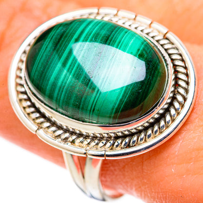 Malachite Rings handcrafted by Ana Silver Co - RING128764