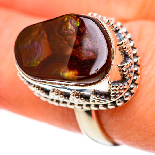 Mexican Fire Agate Rings handcrafted by Ana Silver Co - RING128766