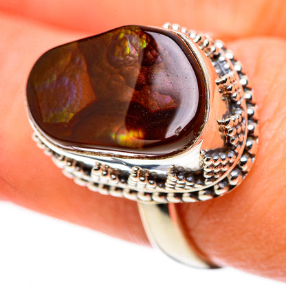 Mexican Fire Agate Rings handcrafted by Ana Silver Co - RING128766 - Photo 3