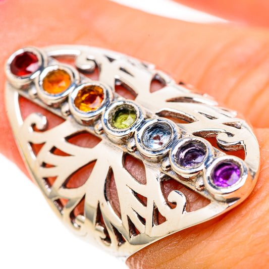 Multi-Stone Rainbow Chakra Rings handcrafted by Ana Silver Co - RING128770