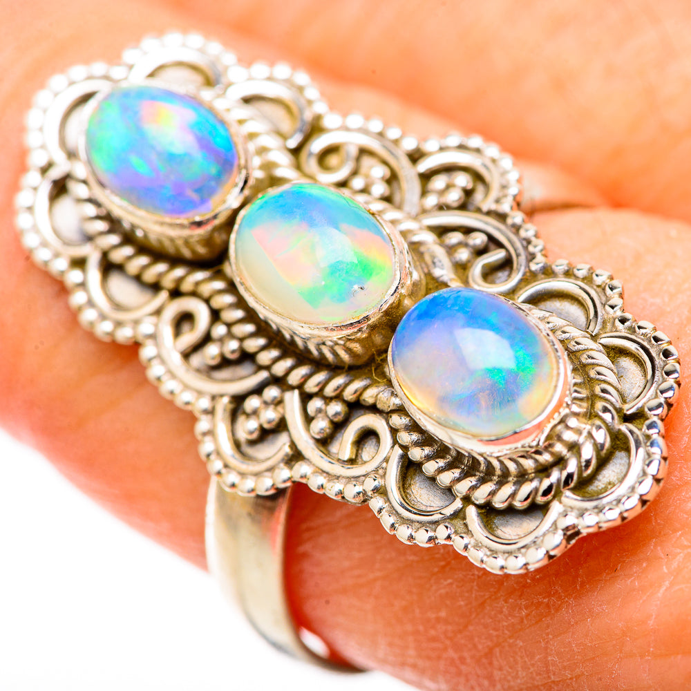 Ethiopian Opal Rings handcrafted by Ana Silver Co - RING128777 - Photo 3