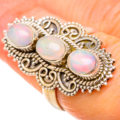Ethiopian Opal Rings handcrafted by Ana Silver Co - RING128778 - Photo 3