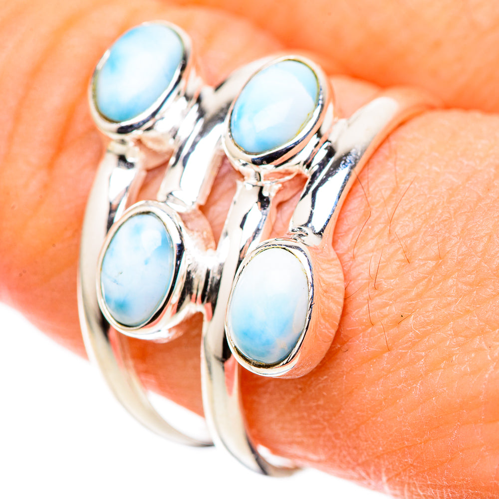 Larimar Rings handcrafted by Ana Silver Co - RING128783