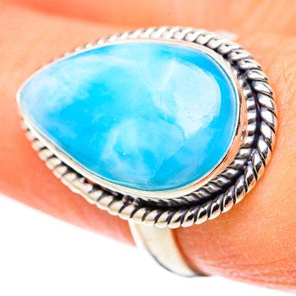 Larimar Rings handcrafted by Ana Silver Co - RING128786 - Photo 3
