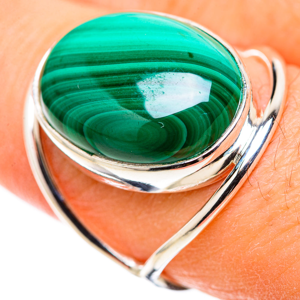 Malachite Rings handcrafted by Ana Silver Co - RING128787 - Photo 3