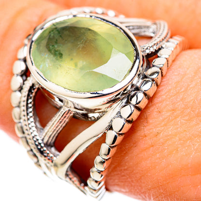 Prehnite Rings handcrafted by Ana Silver Co - RING128788 - Photo 3