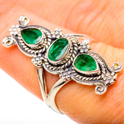 Zambian Emerald Rings handcrafted by Ana Silver Co - RING128789
