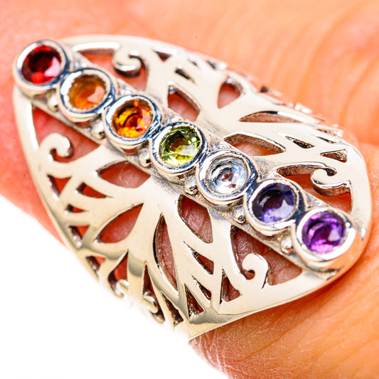Multi-Stone Rainbow Chakra Rings handcrafted by Ana Silver Co - RING128793