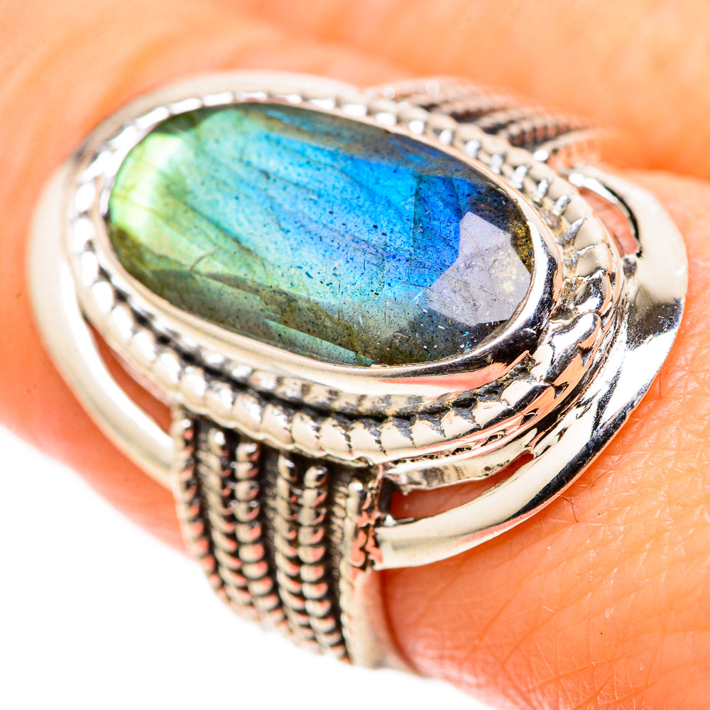 Labradorite Rings handcrafted by Ana Silver Co - RING128806