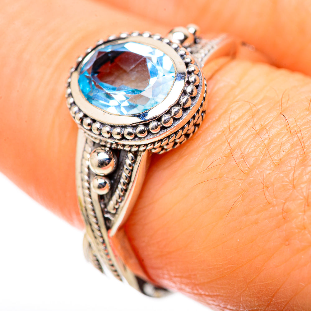 Blue Topaz Rings handcrafted by Ana Silver Co - RING128808