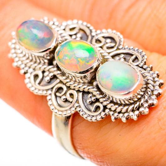 Ethiopian Opal Rings handcrafted by Ana Silver Co - RING128822