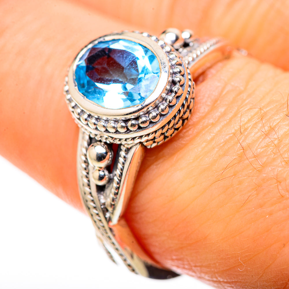 Blue Topaz Rings handcrafted by Ana Silver Co - RING128830