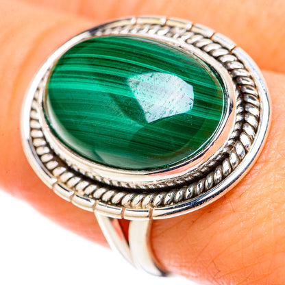 Malachite Rings handcrafted by Ana Silver Co - RING128834