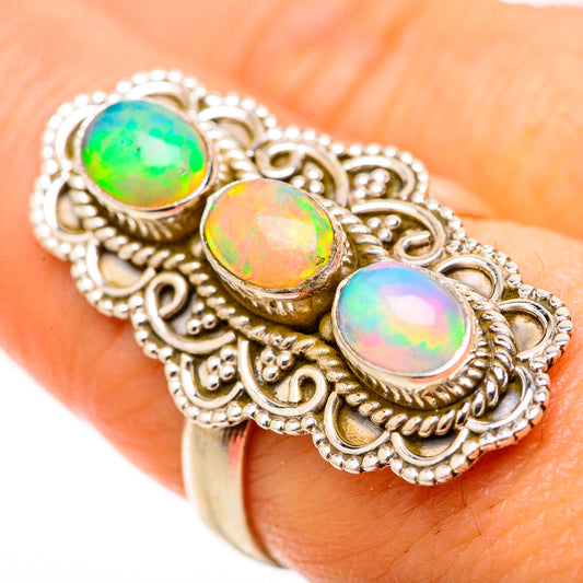 Ethiopian Opal Rings handcrafted by Ana Silver Co - RING128842