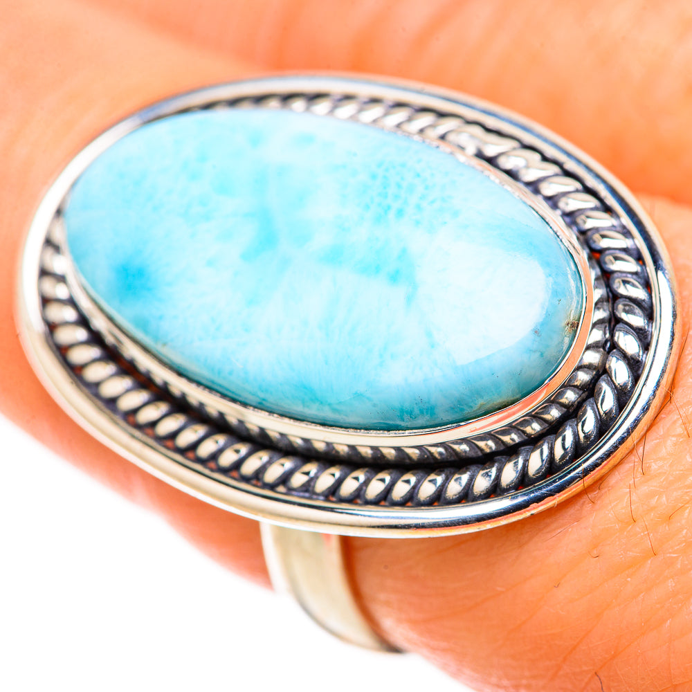 Larimar Rings handcrafted by Ana Silver Co - RING128845