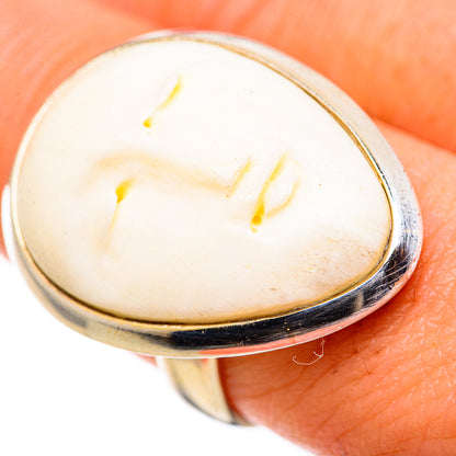 Carved Face Rings handcrafted by Ana Silver Co - RING128852