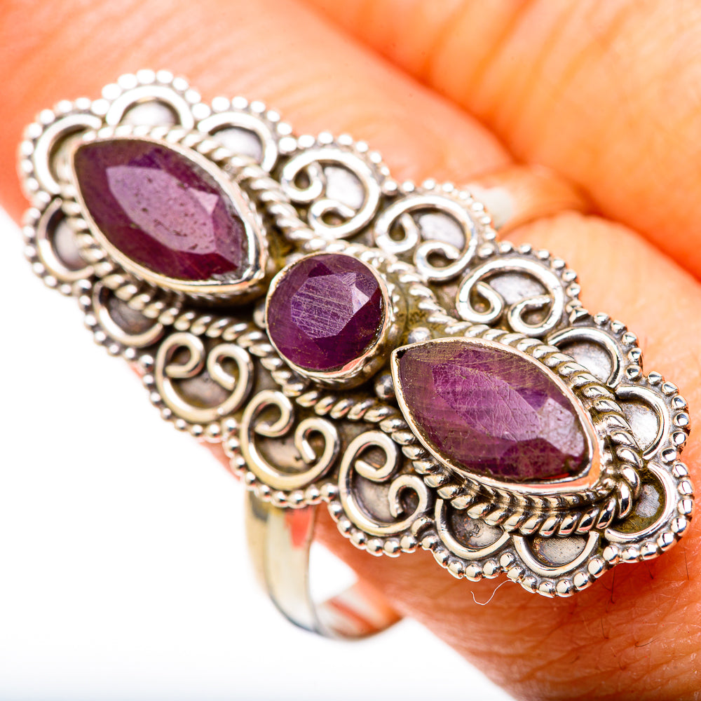 Red Sillimanite Rings handcrafted by Ana Silver Co - RING128867