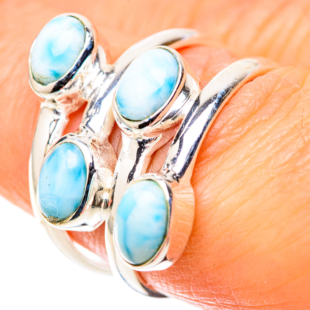 Larimar Rings handcrafted by Ana Silver Co - RING128909