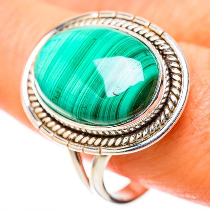 Malachite Rings handcrafted by Ana Silver Co - RING128911