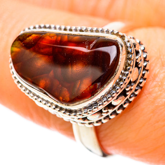 Mexican Fire Agate Rings handcrafted by Ana Silver Co - RING128913