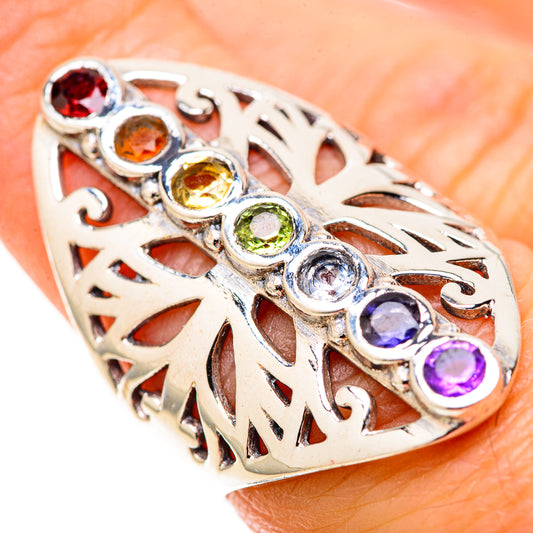 Multi-Stone Rainbow Chakra Rings handcrafted by Ana Silver Co - RING128914