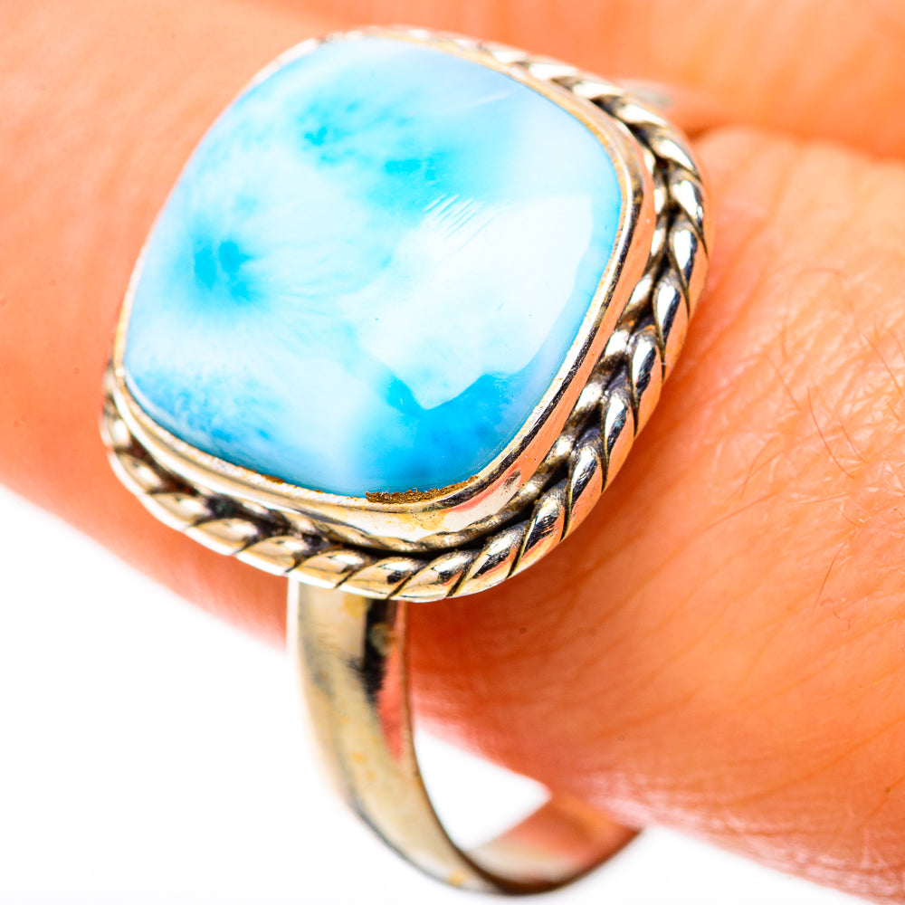 Larimar Rings handcrafted by Ana Silver Co - RING128919