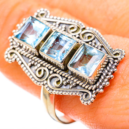 Blue Topaz Rings handcrafted by Ana Silver Co - RING128922