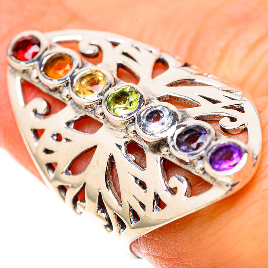 Multi-Stone Rainbow Chakra Rings handcrafted by Ana Silver Co - RING128925