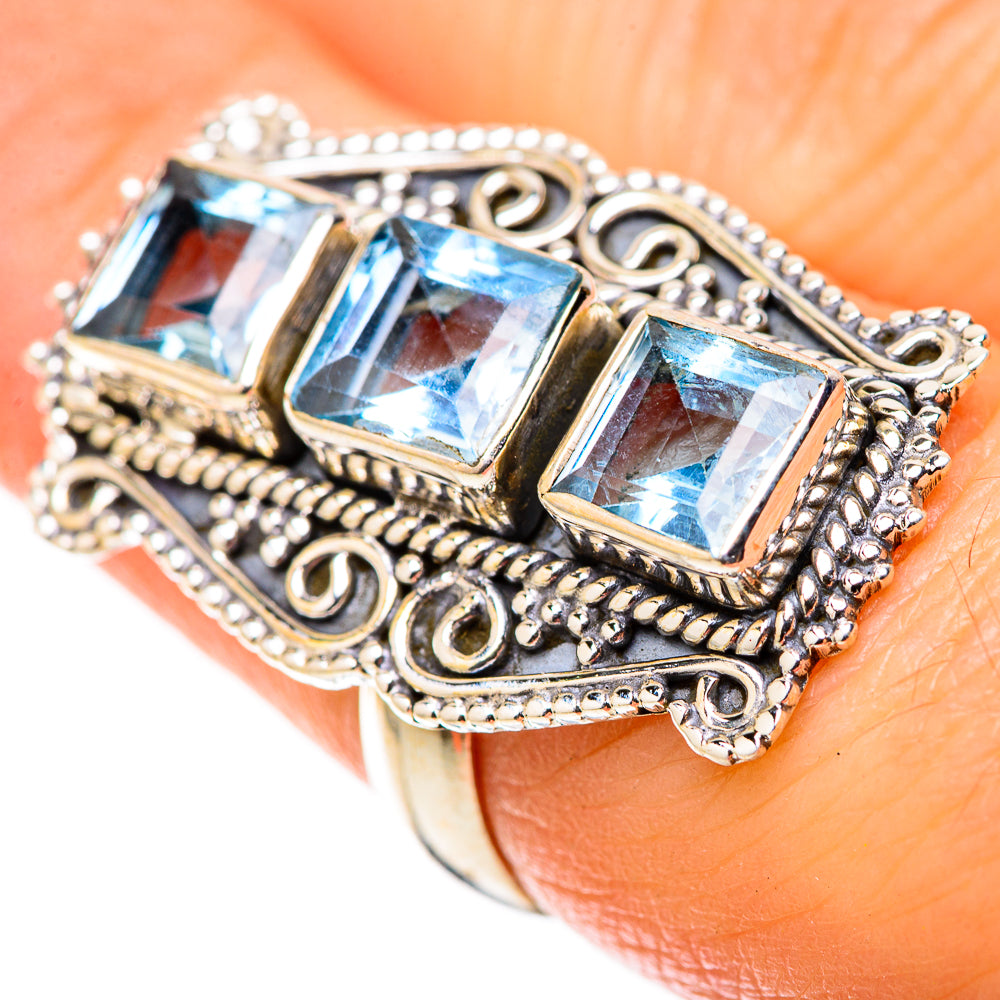 Blue Topaz Rings handcrafted by Ana Silver Co - RING128929
