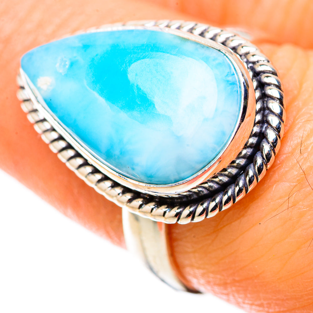 Larimar Rings handcrafted by Ana Silver Co - RING128931