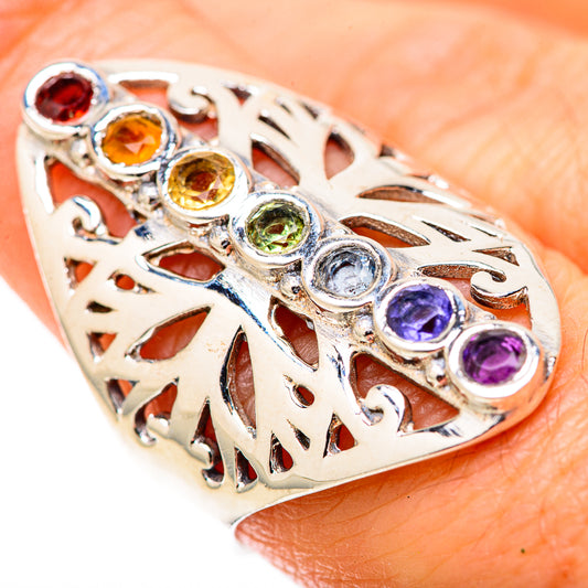 Multi-Stone Rainbow Chakra Rings handcrafted by Ana Silver Co - RING128933