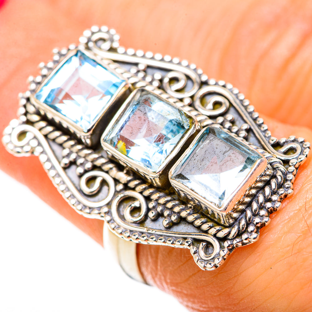 Blue Topaz Rings handcrafted by Ana Silver Co - RING128938