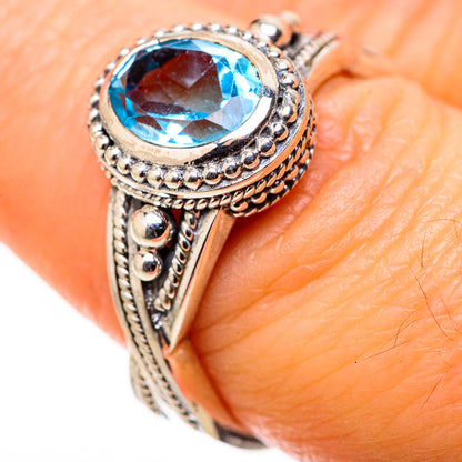 Blue Topaz Rings handcrafted by Ana Silver Co - RING128942