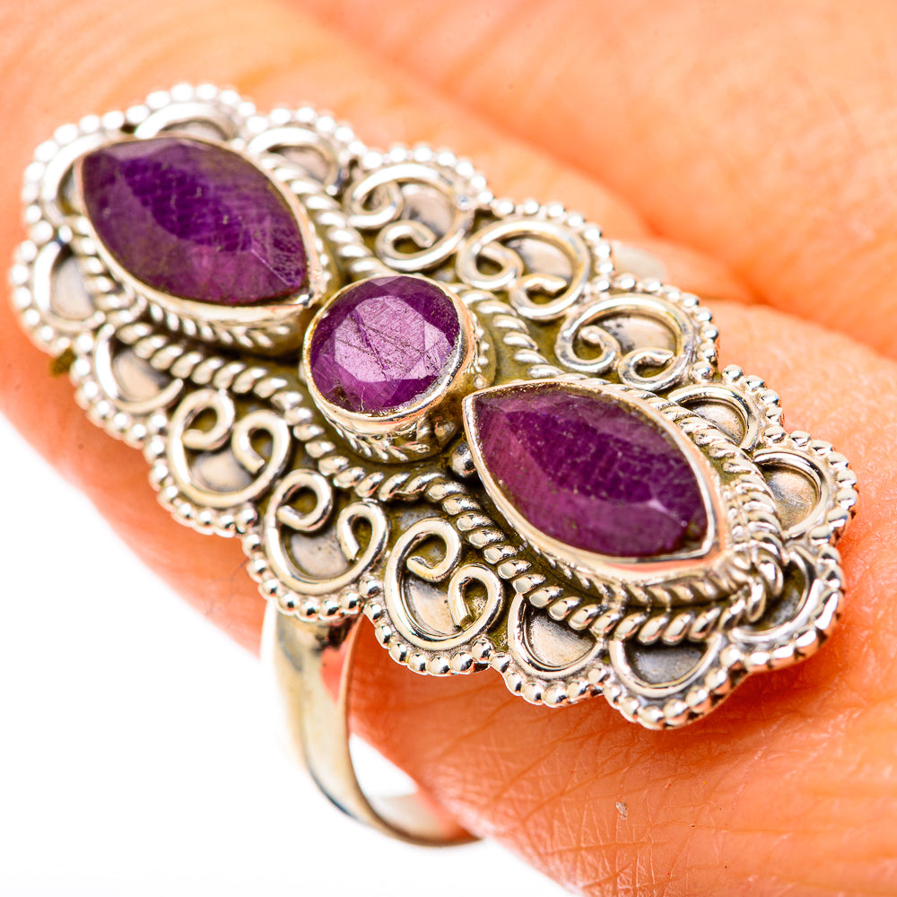 Red Sillimanite Rings handcrafted by Ana Silver Co - RING128949