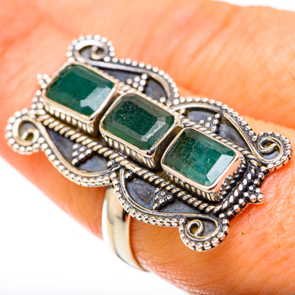Zambian Emerald Rings handcrafted by Ana Silver Co - RING128950