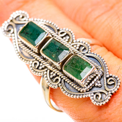 Zambian Emerald Rings handcrafted by Ana Silver Co - RING128955