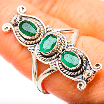 Zambian Emerald Rings handcrafted by Ana Silver Co - RING128960