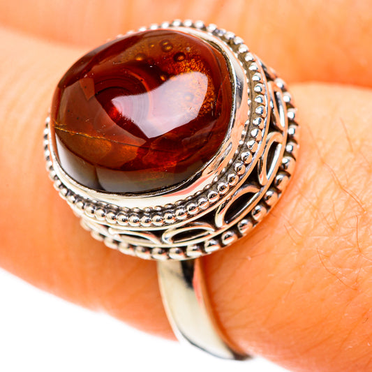 Mexican Fire Agate Rings handcrafted by Ana Silver Co - RING128964