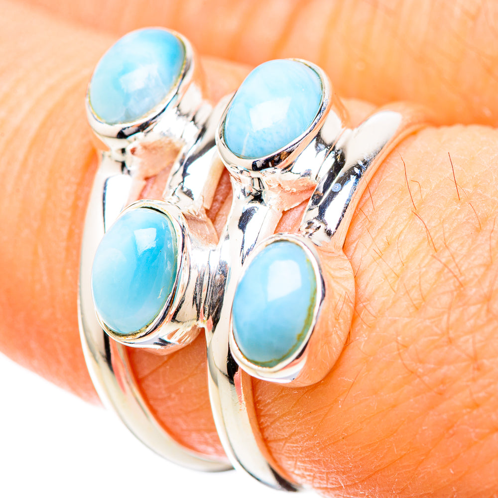 Larimar Rings handcrafted by Ana Silver Co - RING128977