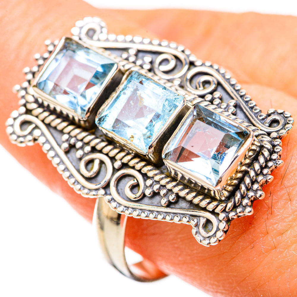 Blue Topaz Rings handcrafted by Ana Silver Co - RING128981