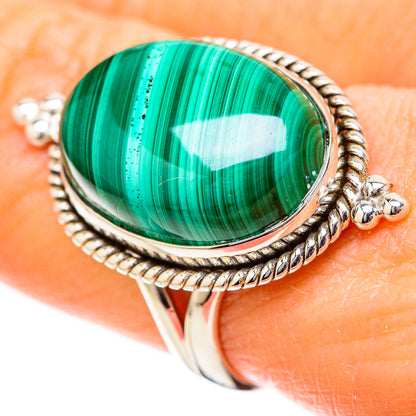 Malachite Rings handcrafted by Ana Silver Co - RING128984