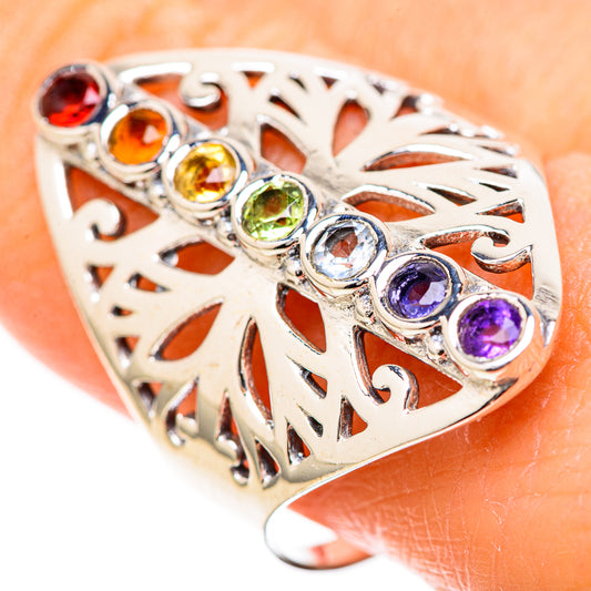Multi-Stone Rainbow Chakra Rings handcrafted by Ana Silver Co - RING128992
