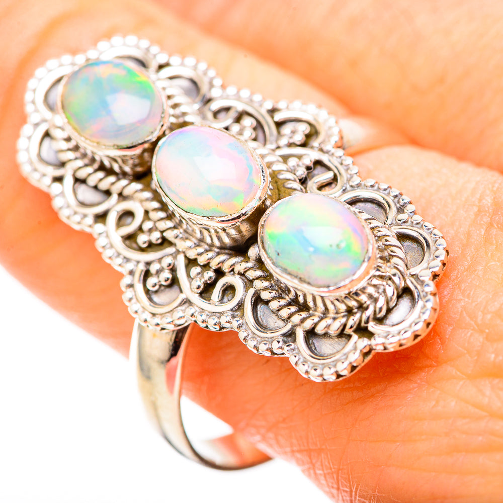 Ethiopian Opal Rings handcrafted by Ana Silver Co - RING128997