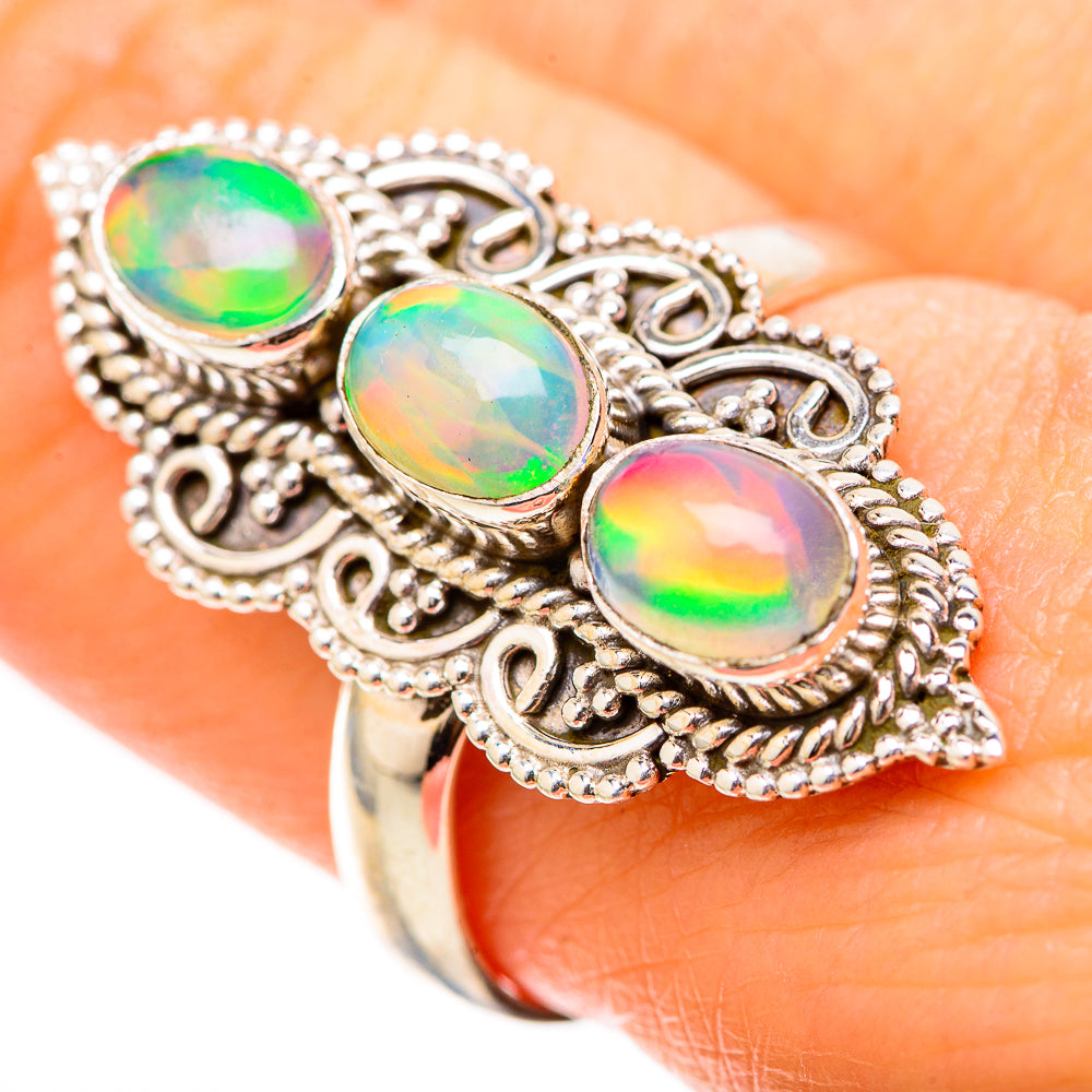 Ethiopian Opal Rings handcrafted by Ana Silver Co - RING128998