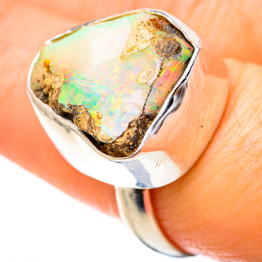 Ethiopian Opal Rings handcrafted by Ana Silver Co - RING129000