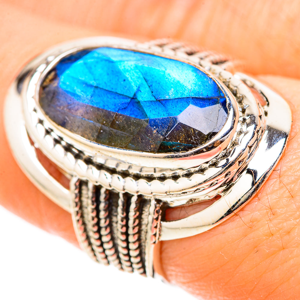 Labradorite Rings handcrafted by Ana Silver Co - RING129002