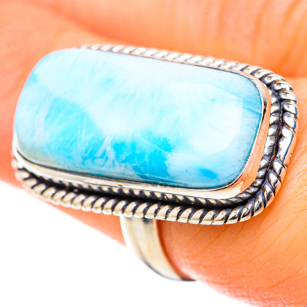Larimar Rings handcrafted by Ana Silver Co - RING129004