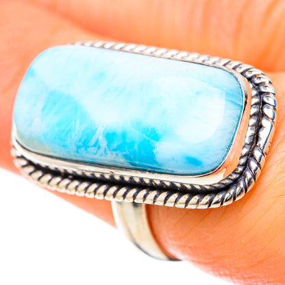 Larimar Rings handcrafted by Ana Silver Co - RING129004