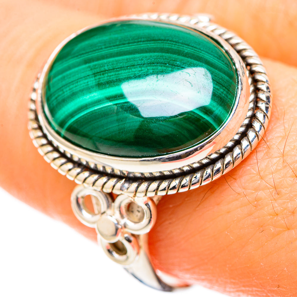 Malachite Rings handcrafted by Ana Silver Co - RING129007